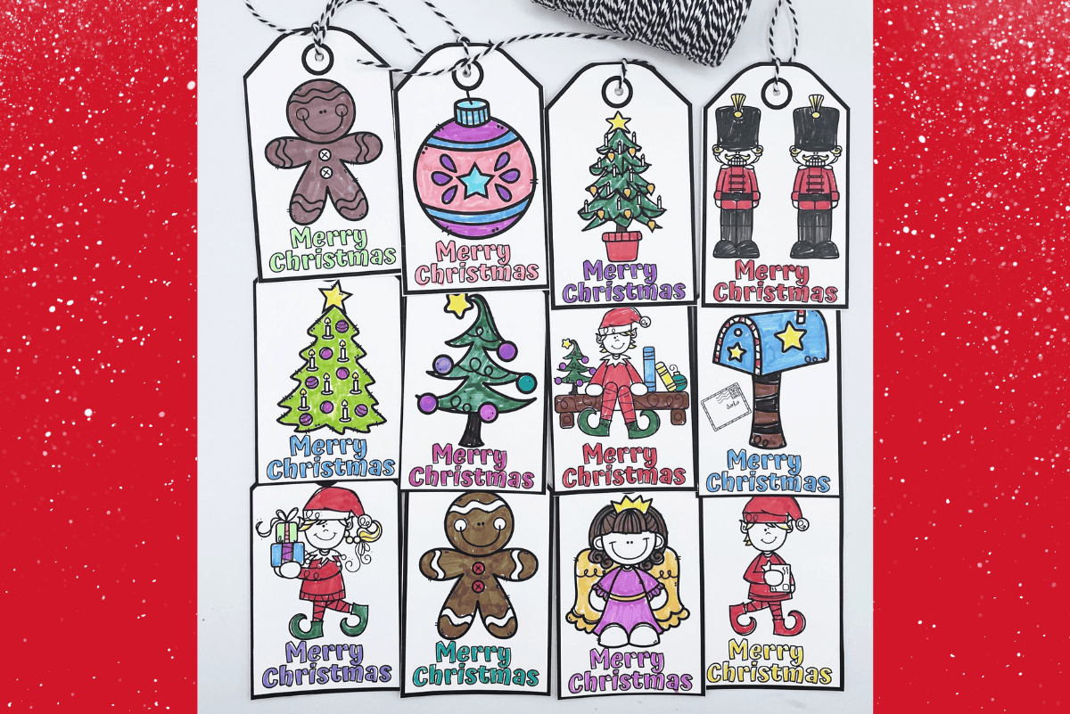 free printable christmas tags to color for kids